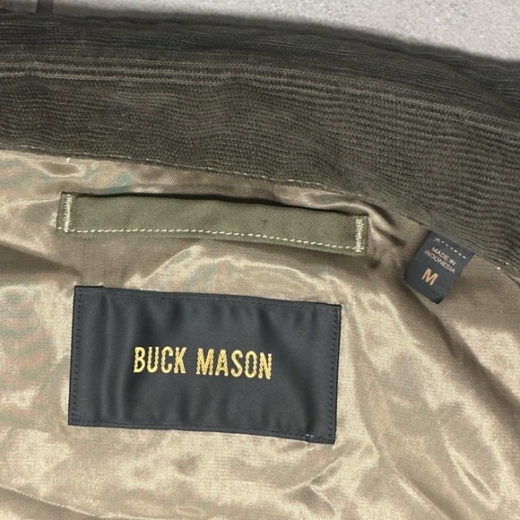 Buck Mason Men's Jacket Olive Green Corduroy Collar Medium $398 - Picture 12 of 16